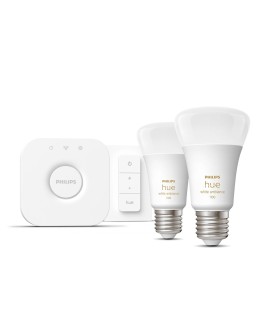 Philips Hue White ambiance Zestaw startowy: 2 inteligentne żarówki E27 (1100) + regulator przyciemniania Hue Dimmer switch