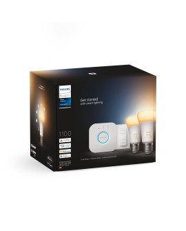 Philips Hue White ambiance Zestaw startowy: 2 inteligentne żarówki E27 (1100) + regulator przyciemniania Hue Dimmer switch