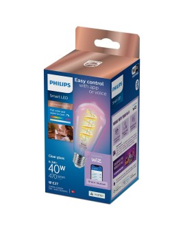 Philips Przezroczysta żarówka LED z widocznym spiralnym żarnikiem 40 W ST64 E27