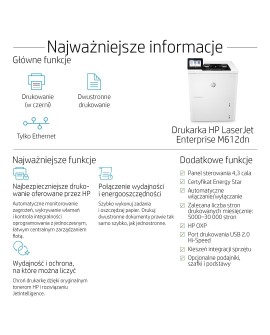 HP LaserJet Enterprise M612dn, Drukowanie, Drukowanie dwustronne