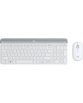 Logitech MK470 klawiatura Dołączona myszka Uniwersalne RF Wireless QWERTZ Niemiecki Biały