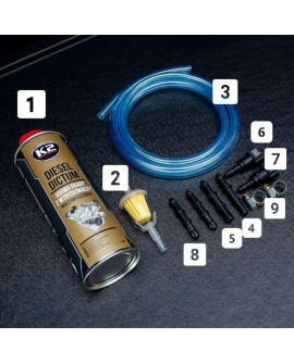 K2 DIESEL DICTUM SET ZESTAW - Zestaw do czyszcznie wtryskiwaczy + Diesel Dictum 500ml