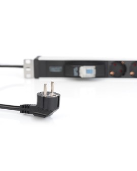 Digitus Listwa zasilająca PDU 19" Rack, 6x schuko, 2.0m, 1x wtyk unischuko, 16A, wyłącznik nadprądowy, profil aluminiowy