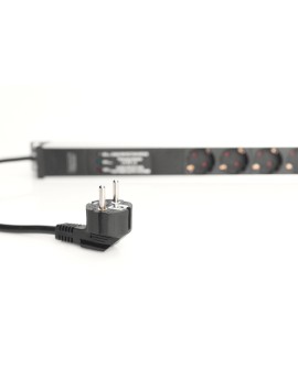 Digitus Listwa zasilająca PDU, 7x gniazdo schuko, 2.0m, 1x wtyk unischuko,16A, zabezpieczenie przepięciowe, filtr sieciowy,