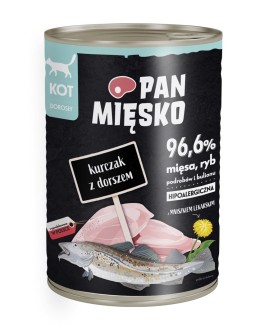 Pan Mięsko Kurczak z dorszem (dorosły) - karma mokra dla kotów - 400g