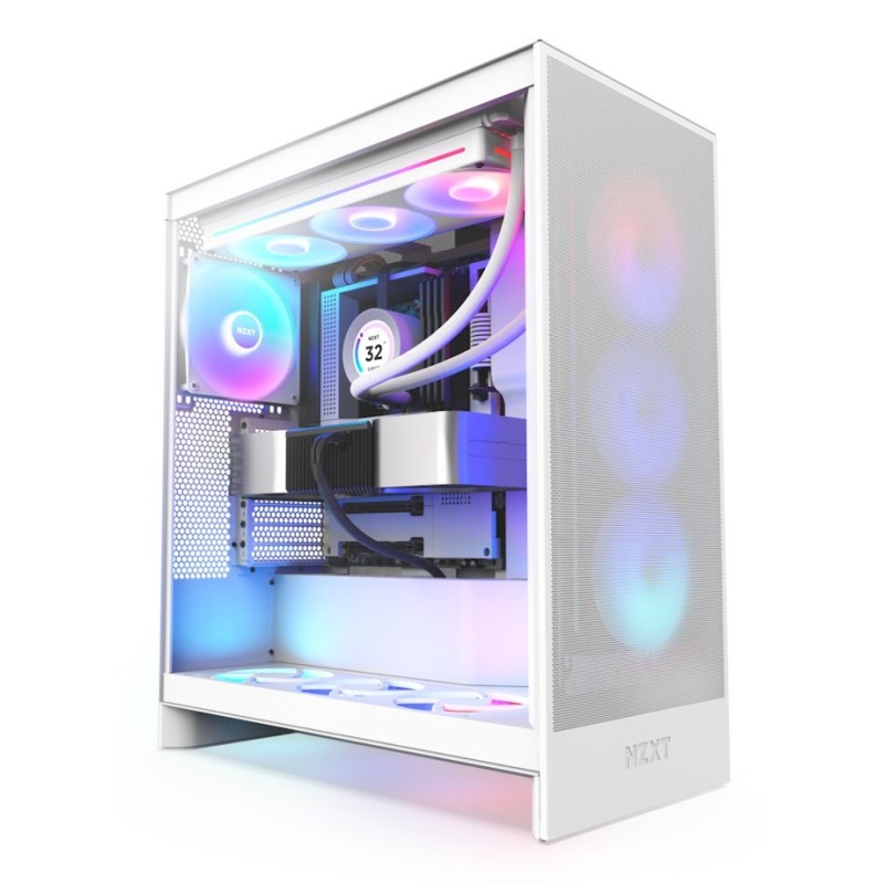 NZXT H7 Flow RGB Midi Tower Biały