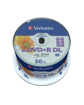 Płyta DVD+R 8.5GB 8X DOUBLE LAYER/WIDE PRINTABLE SURF 50ER SPIN
