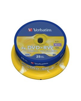 Płyta DVD+RW Verbatim 43489 (4,7GB 4x 10szt. Cake)