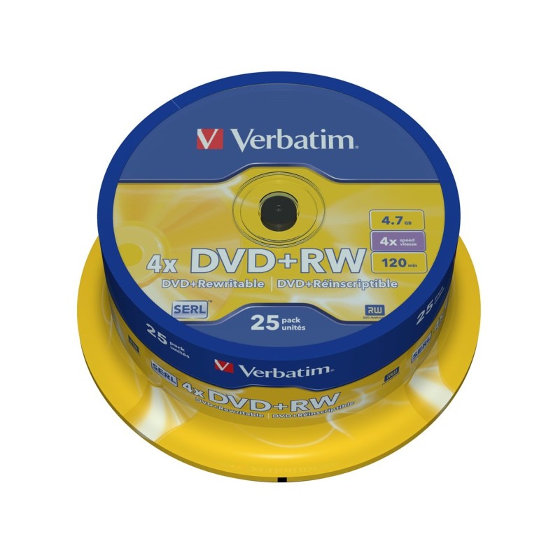 Płyta DVD+RW Verbatim 43489 (4,7GB 4x 10szt. Cake)