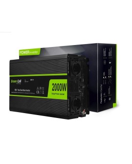 GREEN CELL PRZETWORNICA INV11 12V-230V 2000W/4000W CZYSTA SINUSOIDA