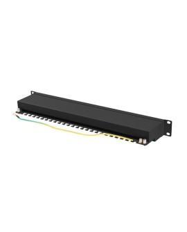 LANBERG PATCH PANEL 24 PORT 1U 19" KAT.6A FTP CZARNY PPSA-1024-B