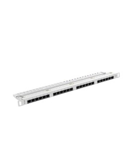 LANBERG PATCH PANEL 24 PORT 0.5U KAT.6 UTP SZARY