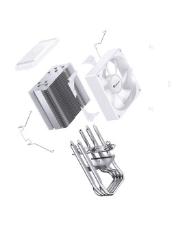 Jonsbo CR-1400 EVO Procesor Chłodnica powietrza 9,2 cm Biały 1 szt.