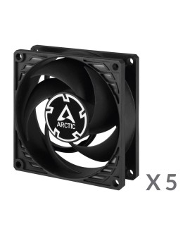 WENTYLATOR ARCTIC P8 Value Pack (black/black) 80mm Pack of 5pcs
