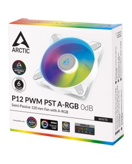 Wentylator Arctic P12 PWM PST A-RGB 120mm (White)