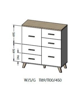 Zestaw LOTTA 2 (KOM1502D3S+ KOM1102D4S+WIT+ ŁAW110)