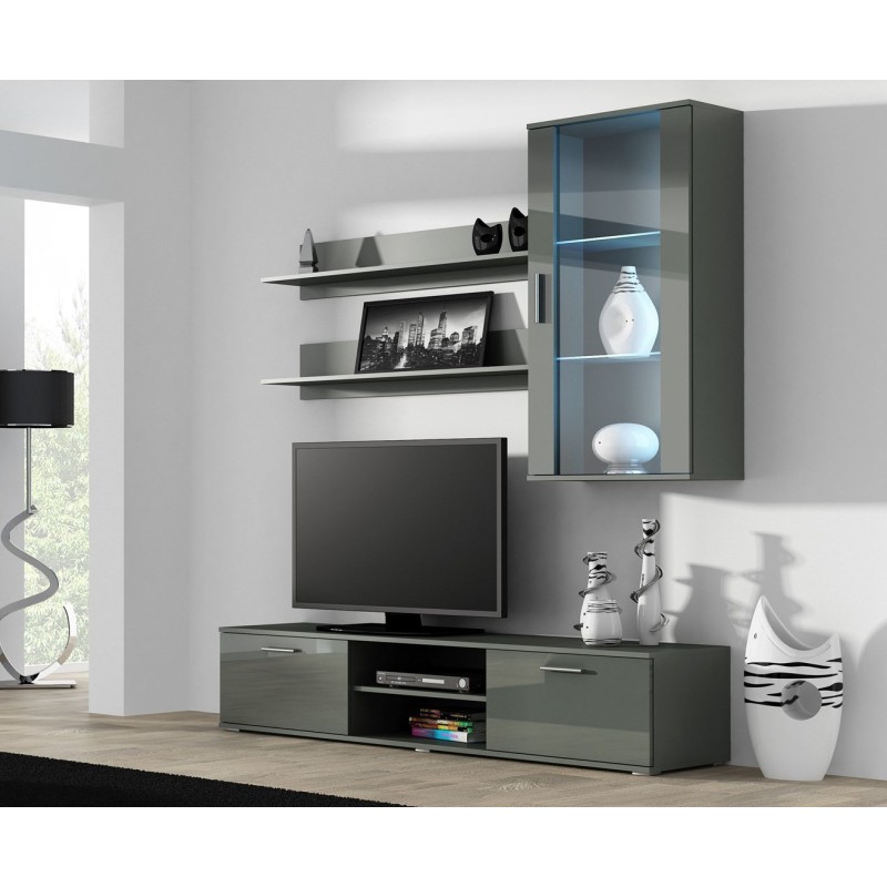 Zestaw SOHO 5 (RTV180 + Wit.Wisz + Półki) SZ/SZ POŁ