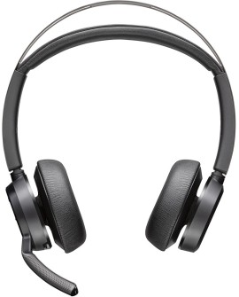 POLY Zestaw słuchawkowy Voyager Focus 2 USB-C-C + przejściówka USB-C/A Adapter + podstawka ładująca