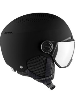 Kask narciarski ALPINA ARBER VISOR Q LITE BLACK 54-58 (WYPRZEDAŻ)