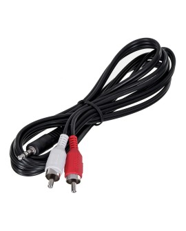 Kabel GEMBIRD CCA-458 (2x Cinch M - Mini Jack M 1,5m kolor czarny)
