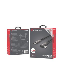 GENESIS NVC-2219 kabel USB USB 3.2 Gen 2 (3.1 Gen 2) 5 m USB C Czarny, Szary