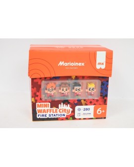 Klocki konstrukcyjne Mini Waffle 280el Remiza Stra?acka MARIOINEX 906279