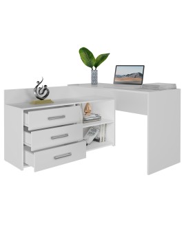 Biurko narożne + komoda DANY 120x50xH76 biały
