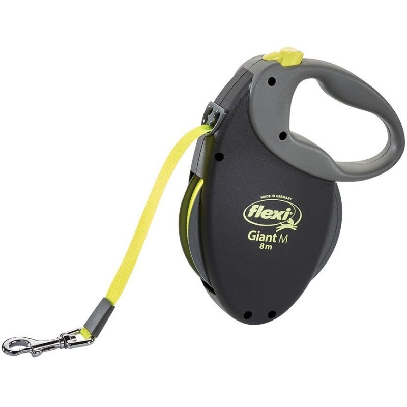 FLEXI Giant Neon M - smycz automatyczna - 8 m