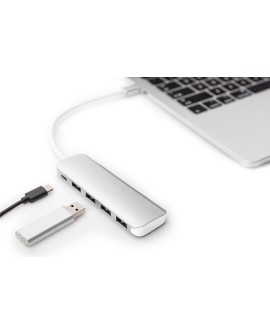 Digitus 4-portowy hub USB Type-C™ (USB 3.0) + PD