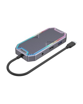 UNITEK HUB USB-C, HDMI 2.0, RJ45, 3,5MM, PD 100W