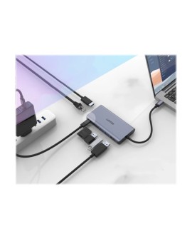 UNITEK HUB USB-C 2X USB 3.1, HDMI, DP, RJ45, SD