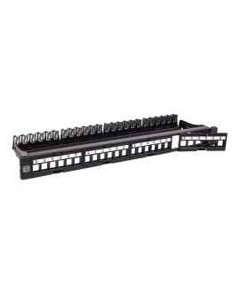 Patch Panel 24p Keystone UTP z 4 wyjmowanymi sekcjami po 6 portów