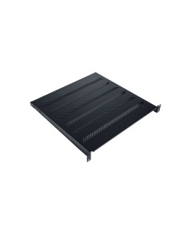 Półka stała 19", 1U, gł. 450 mm, nośność 25 kg, mocowanie w 4 punktach, czarny,śruby i uchwyt w kpl.