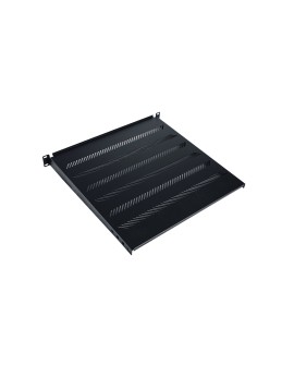 Półka stała 19", 1U, gł. 450 mm, nośność 25 kg, mocowanie w 4 punktach, czarny,śruby i uchwyt w kpl.