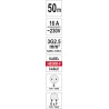 Yato YT-8108 rozgałęziacz 50 m 4 x gniazdo sieciowe Wewnątrz/Na wolnym powietrzu Czarny, Czerwony, Biały