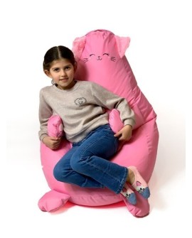 Pufa worek sako KOTEK różowy XL 130x90