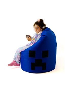 Pufa worek sako MINECRAFT niebieski XXL 110x90