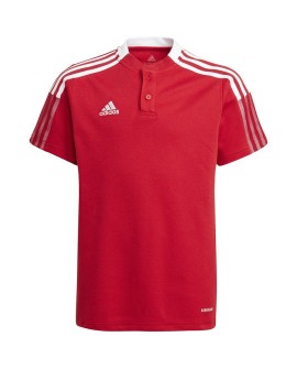 Koszulka dla dzieci adidas Tiro 21 Polo czerwona GM7346 128cm