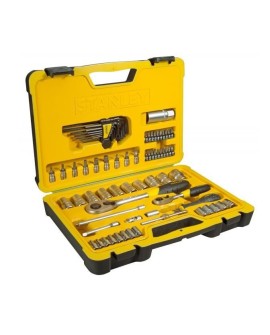 zestaw nasadek stanley 75 cz. 1/4", 1/2" mat z