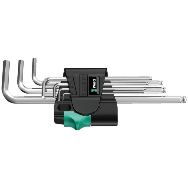 Wera 950/9 Hex-Plus 1 Zestaw kluczy imbusowych w kształcie litery L Metryczny 9 szt.