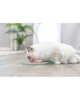 Taca na przysmaki Lick'n'Snack, dla kota, w kształcie ryby, petrol, silikon, 28 cm,