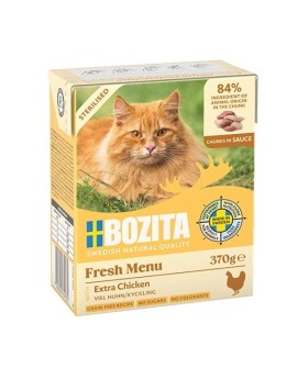 BOZITA Sterylised - Extra kurczak kawałki w sosie - mokra karma dla kota - 370g