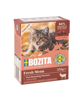 BOZITA Sterylised - Dziczyzna, kawałki w galarecie - mokra karma dla kota - 370g