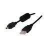Logo USB kabel (2.0), USB A M - 4-pin M, 1.8m, czarny, blister, FUJI