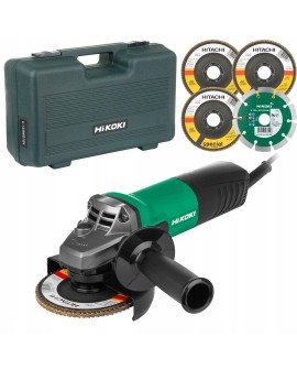 szlifierka kątowa 125mm, 900w,3x t.listk,1x t.diament, kufer