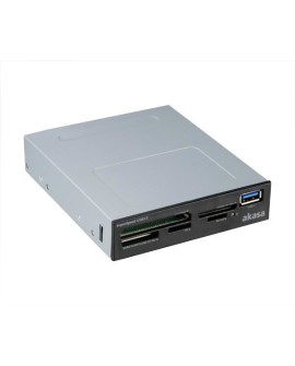 Akasa AK-ICR-27 czytnik kart USB 3.2 Gen 1 (3.1 Gen 1) Wewnętrzny Czarny, Szary