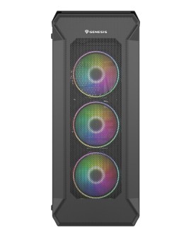 Obudowa NATEC Genesis Irid 505 ARGB NPC-1518 (ATX. Micro ATX. Mini ITX kolor czarny)