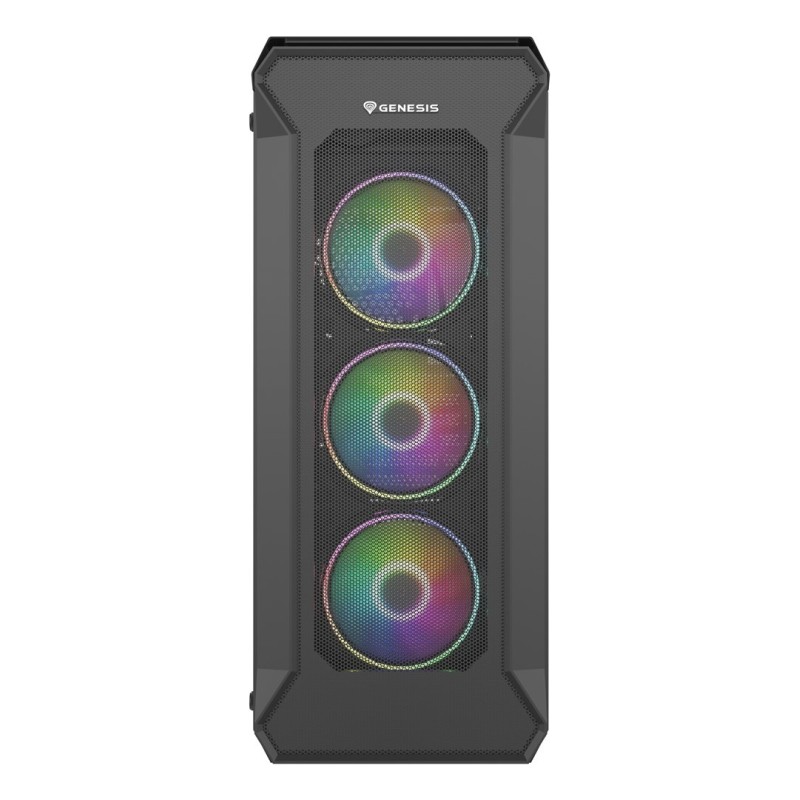 Obudowa NATEC Genesis Irid 505 ARGB NPC-1518 (ATX. Micro ATX. Mini ITX kolor czarny)