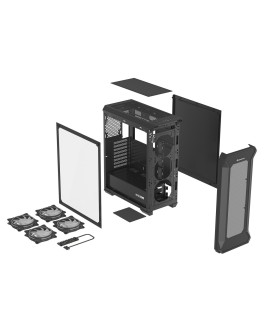 Obudowa NATEC Genesis Irid 505 ARGB NPC-1518 (ATX. Micro ATX. Mini ITX kolor czarny)