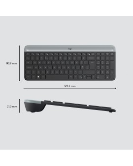 Wireless Keyboard and Mouse Combo MK470 GRAPHITE
